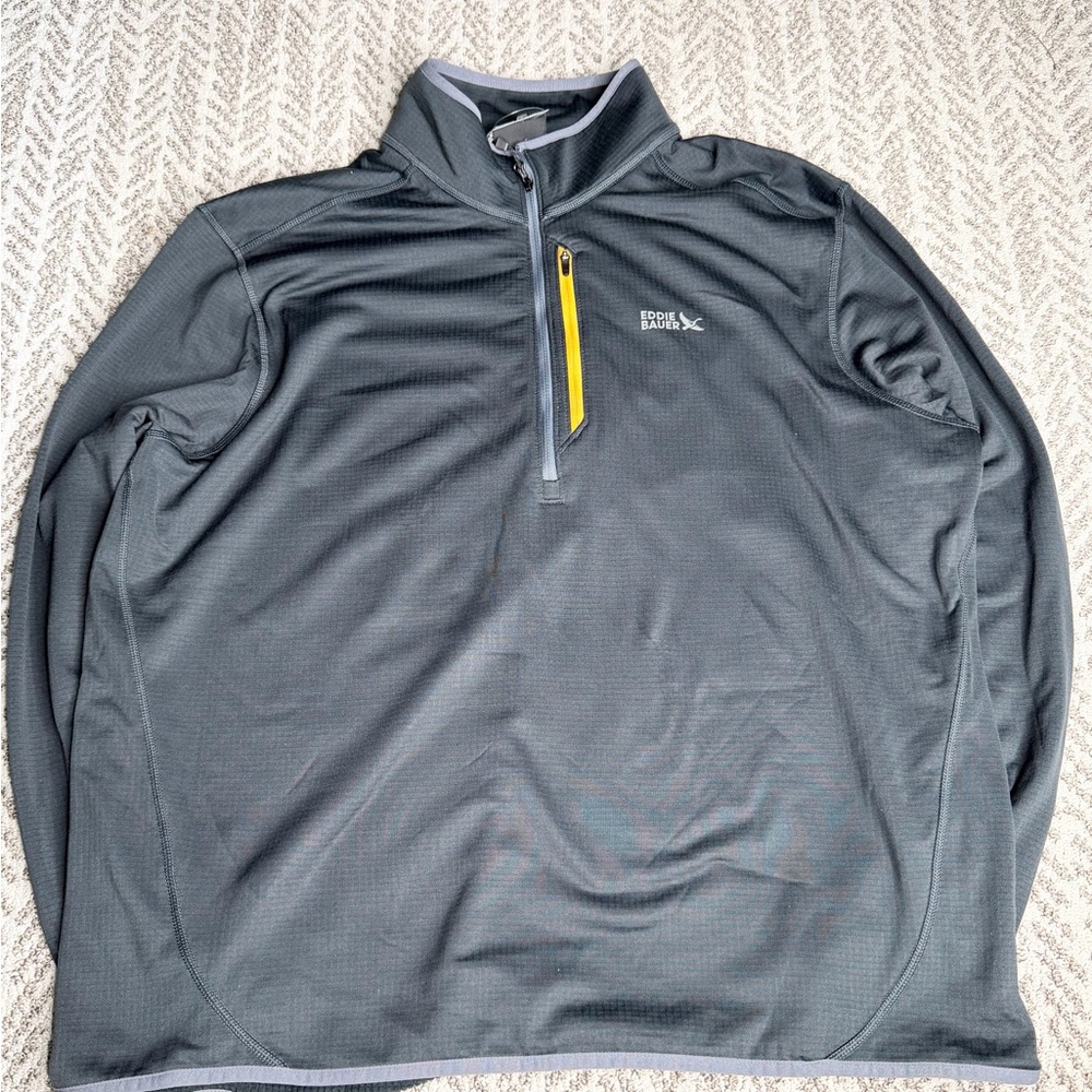 Eddie Bauer Men's Size XL 1/4 Zip Pullover Long Sleeve Performance Fleece Lined